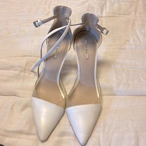 Zara white heels